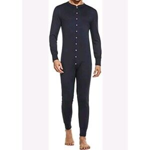 $244 Hotouch One Piece Pajama Long Thermal Union Suit Button Down Pajamas...